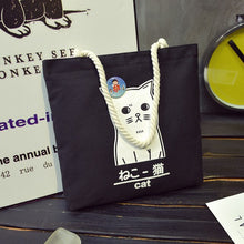 Load image into Gallery viewer, Women Canvas Handbag cartoon Printed
