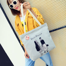 Load image into Gallery viewer, Women Canvas Handbag cartoon Printed