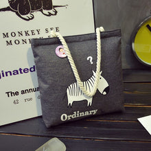 Load image into Gallery viewer, Women Canvas Handbag cartoon Printed