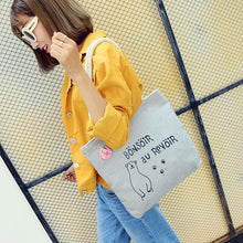 Load image into Gallery viewer, Women Canvas Handbag cartoon Printed