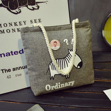 Load image into Gallery viewer, Women Canvas Handbag cartoon Printed