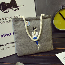 Load image into Gallery viewer, Women Canvas Handbag cartoon Printed