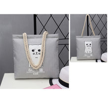 Load image into Gallery viewer, Women Canvas Handbag cartoon Printed
