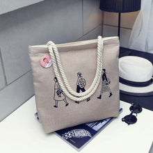 Load image into Gallery viewer, Women Canvas Handbag cartoon Printed